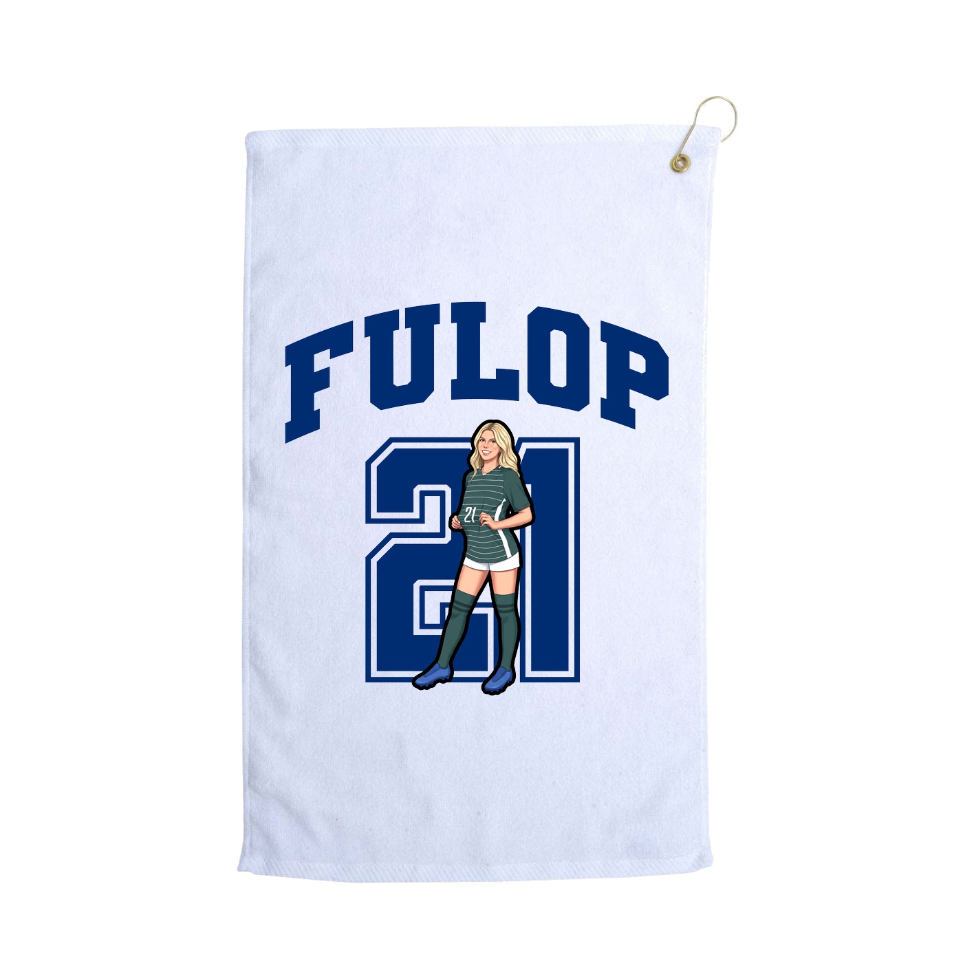 Golf Towel — Number in White