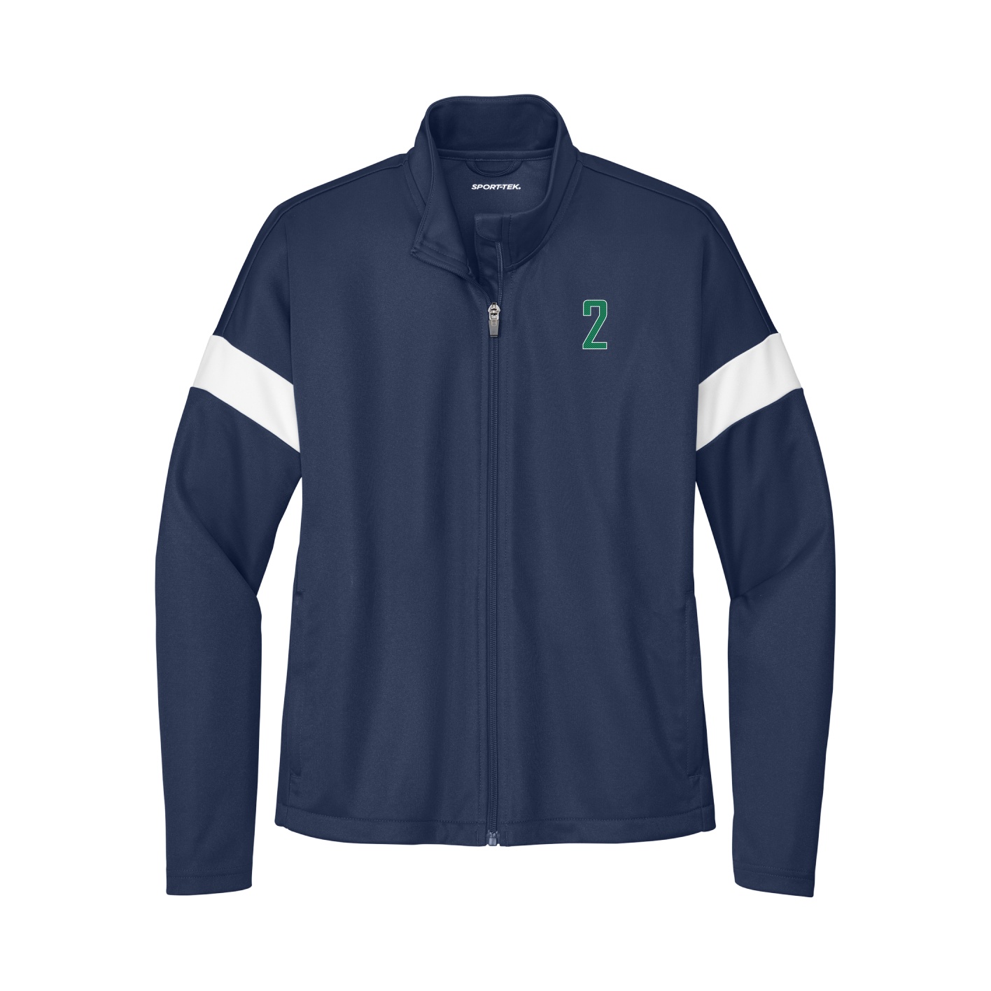 Womens Team Travel Full-Zip Jacket — Front Shirsy in Navy/White