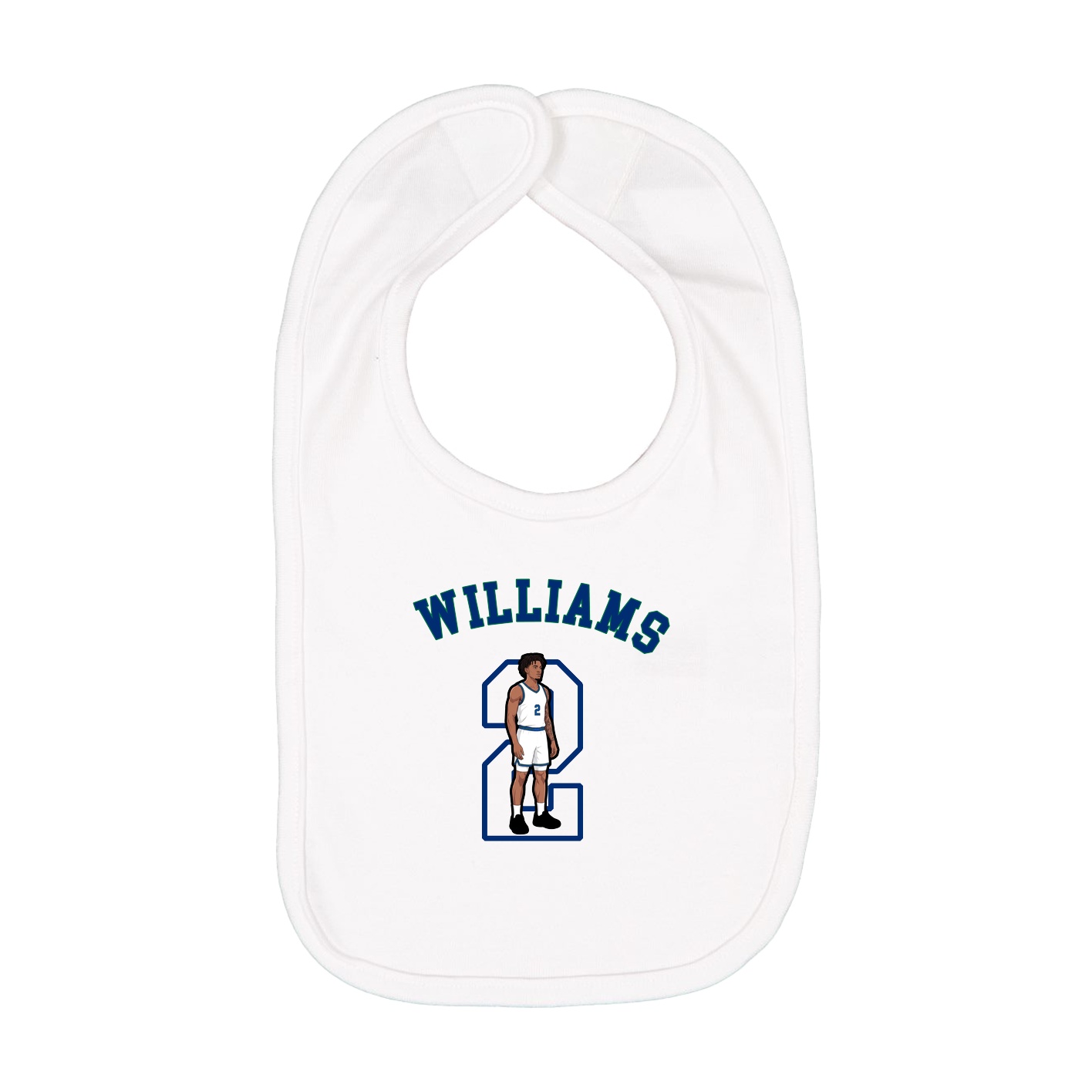 Infant Bib — Shirsey Arch in White