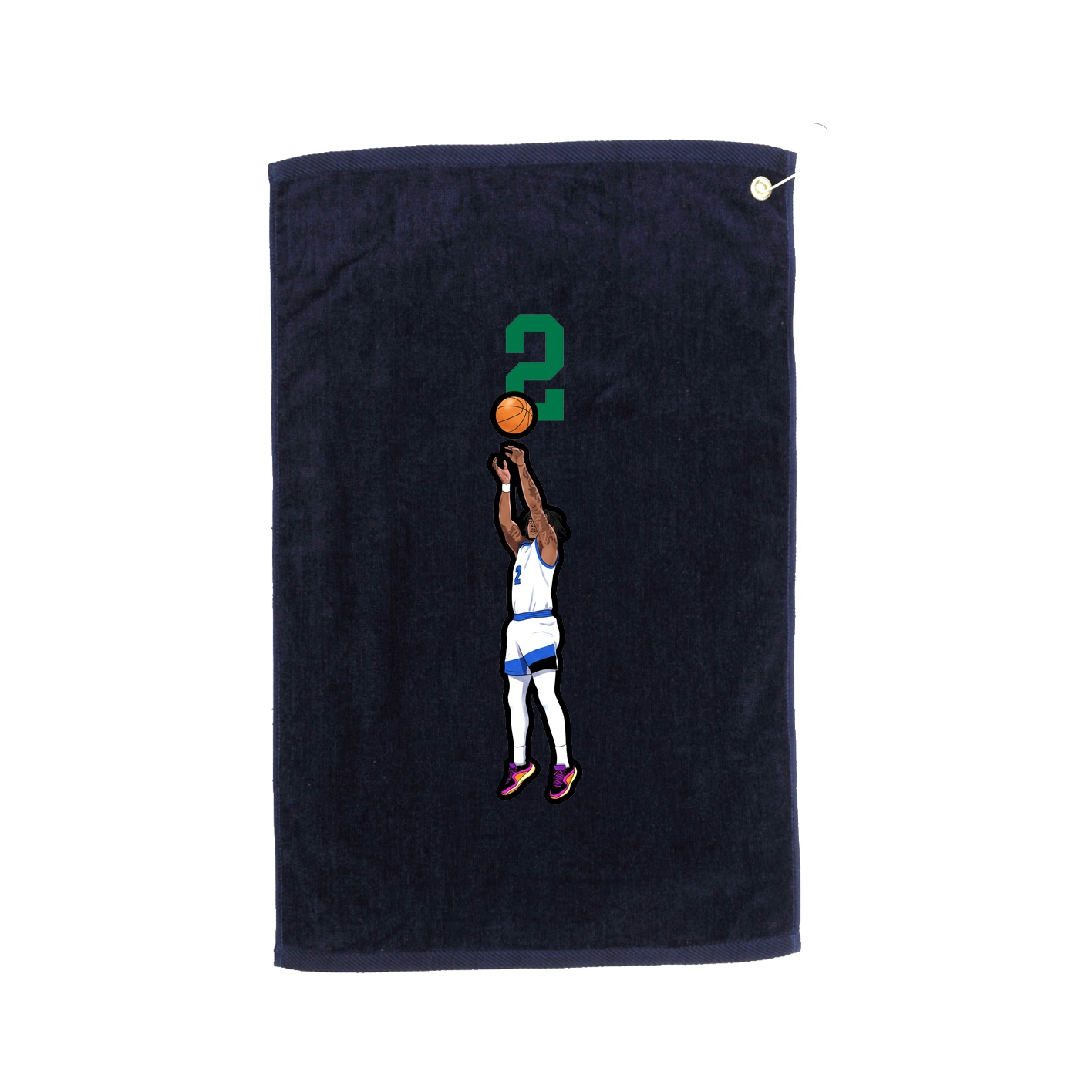 Golf Towel — Number Top in Navy