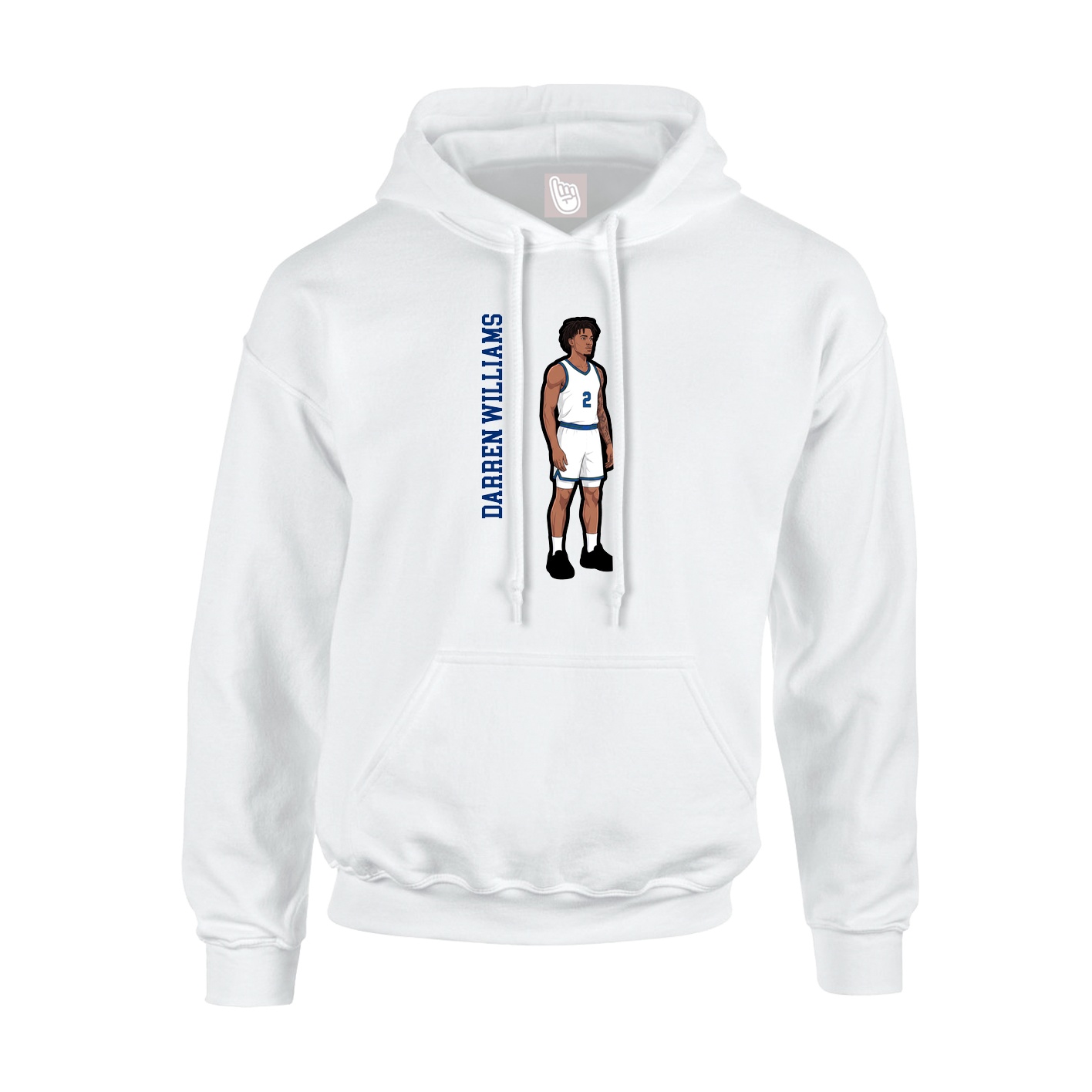 Hoodie — Name Vertical in White