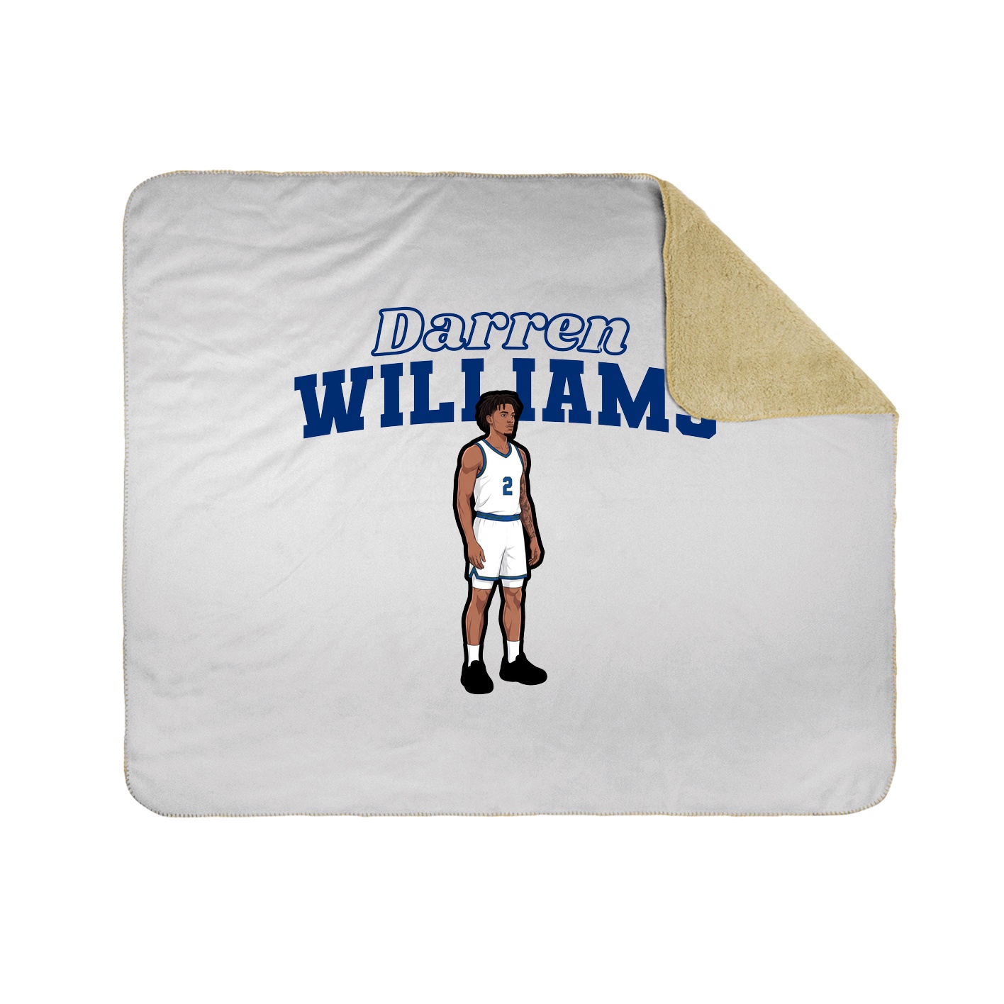 Throw Blanket — Name Arch in White