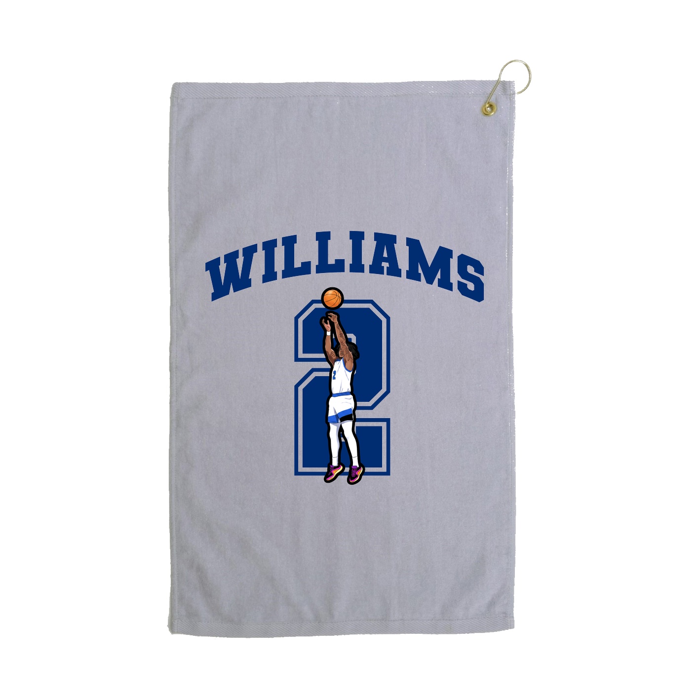 Golf Towel — Number in Grey