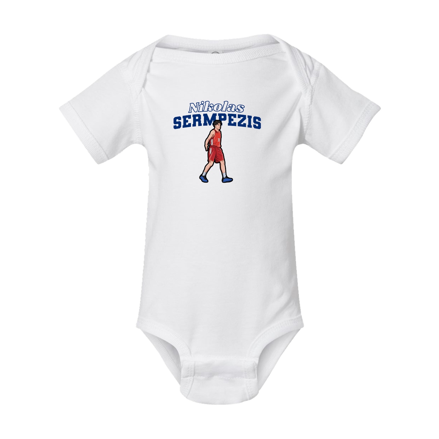 Baby Onesie — Name Arch in White