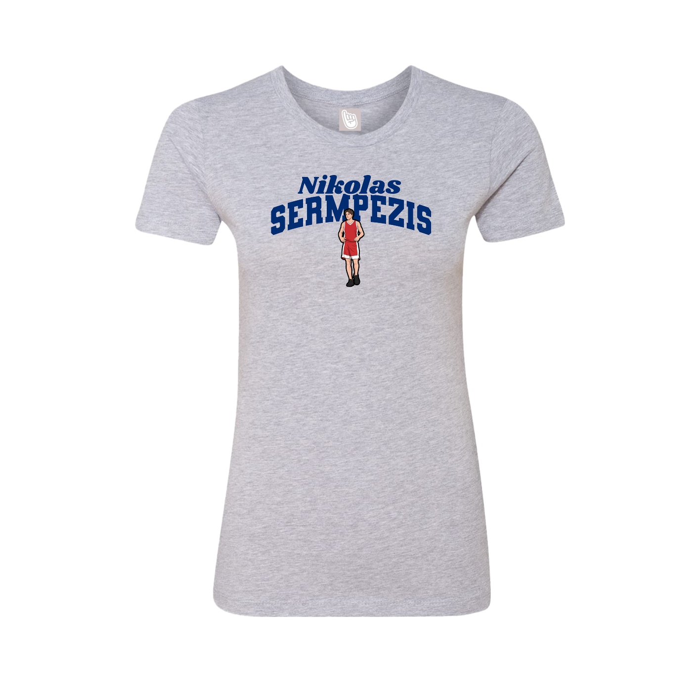 Fitted Women's Tee — Signature Arch in Grey