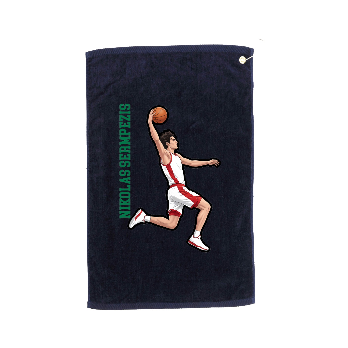 Golf Towel — Name Vertical in Navy