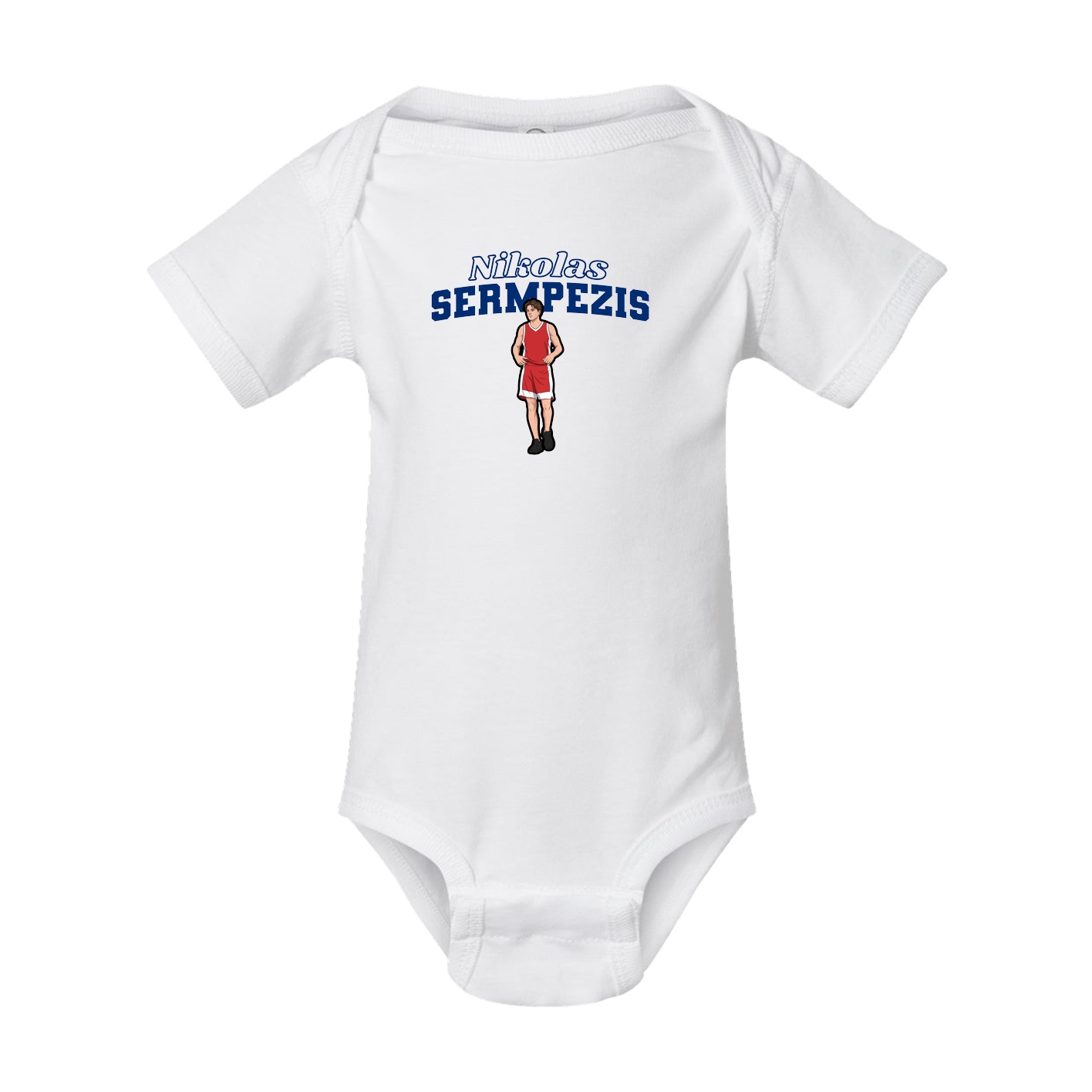 Baby Onesie — Name Arch in White