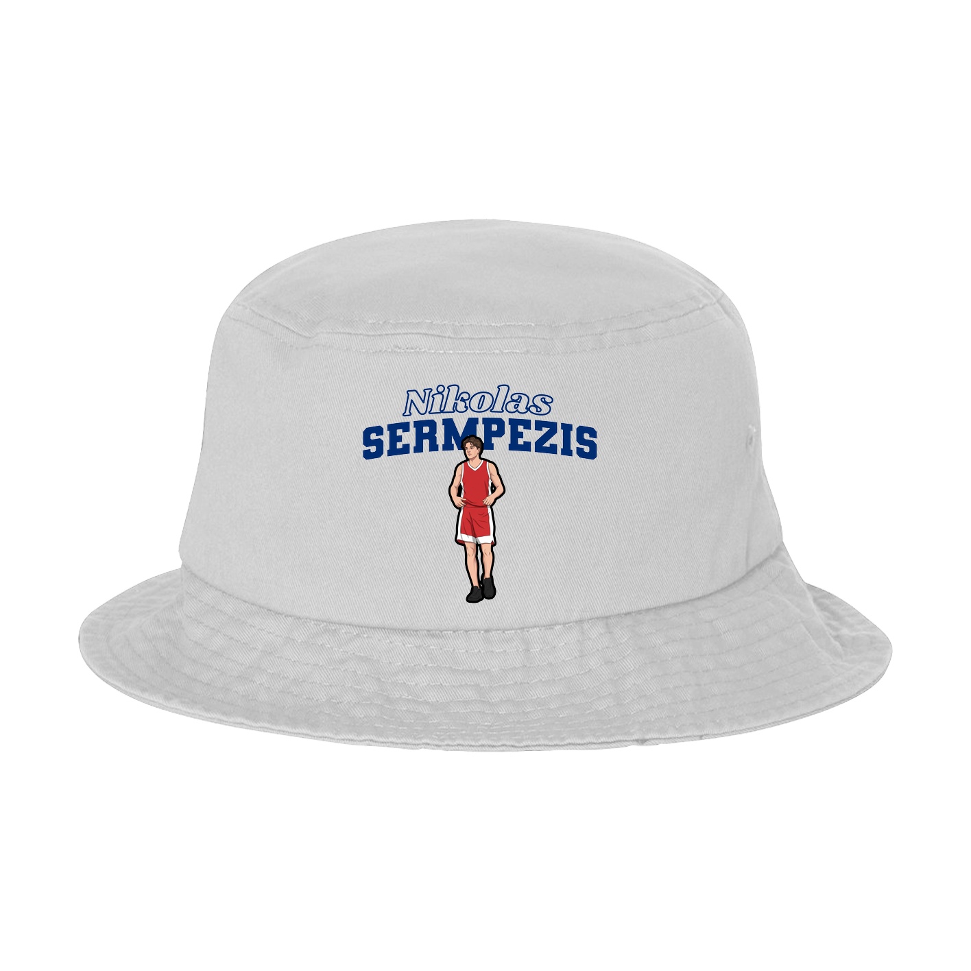 Bucket Cap — Name Arch in White