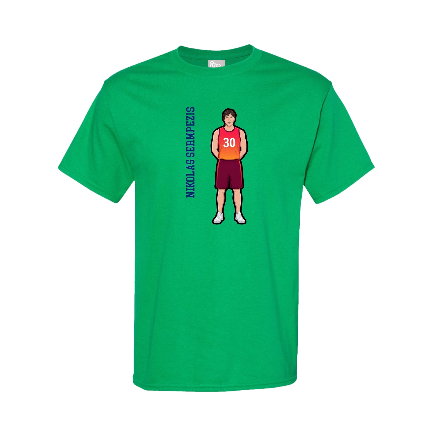 Tee — Name Vertical in Green