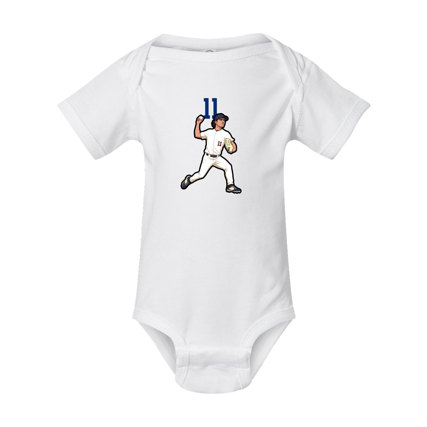 Baby Onesie — Number Top in White