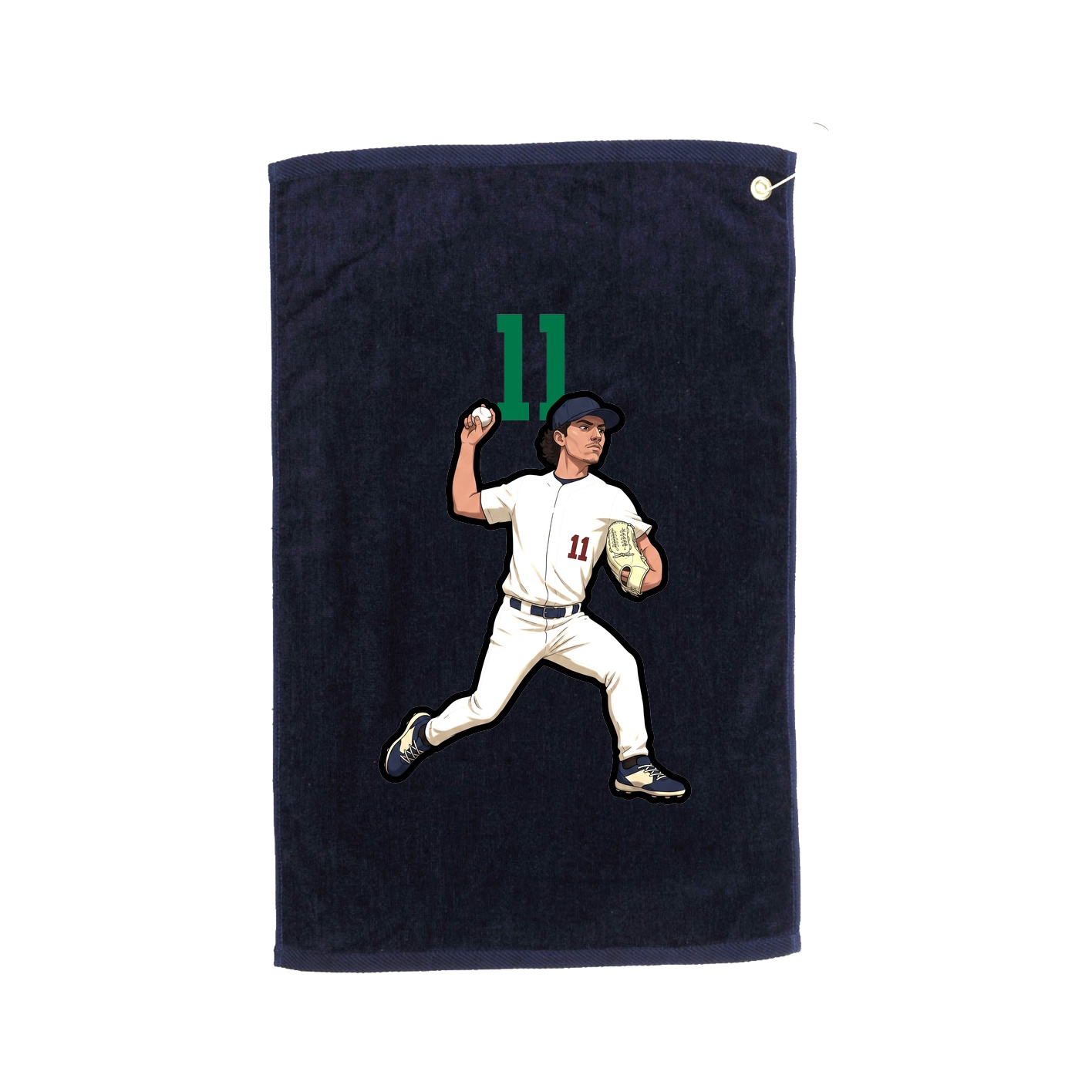 Golf Towel — Number Top in Navy