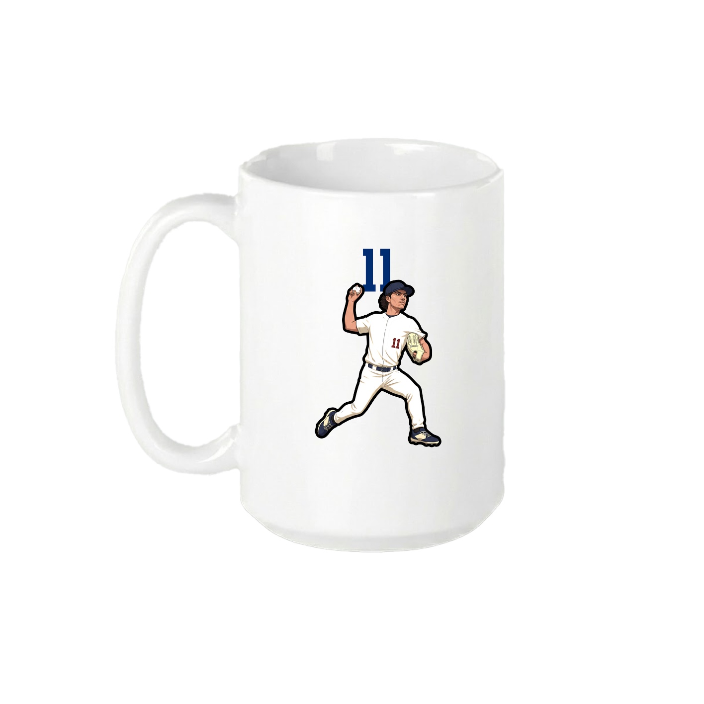 15oz Coffee Mug — Number Top in White
