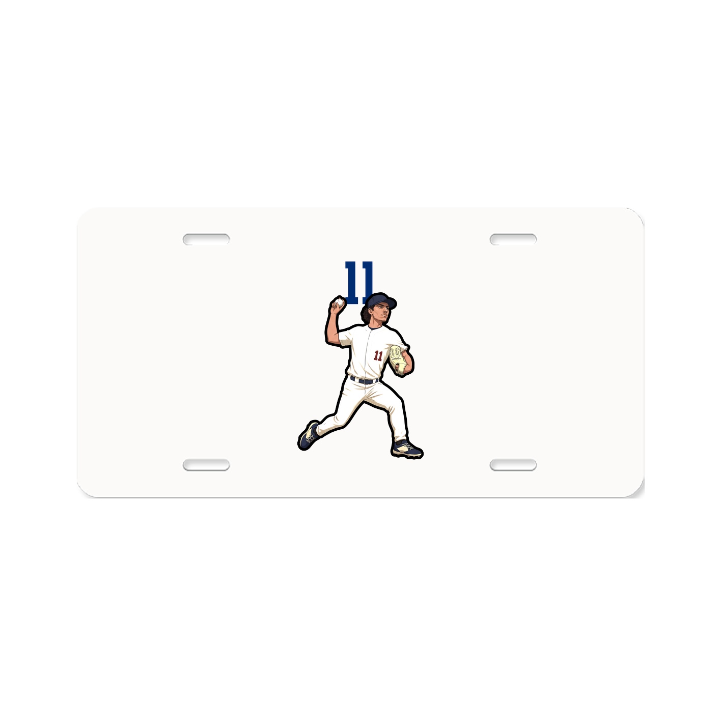 License Plate — Number Top in Classic