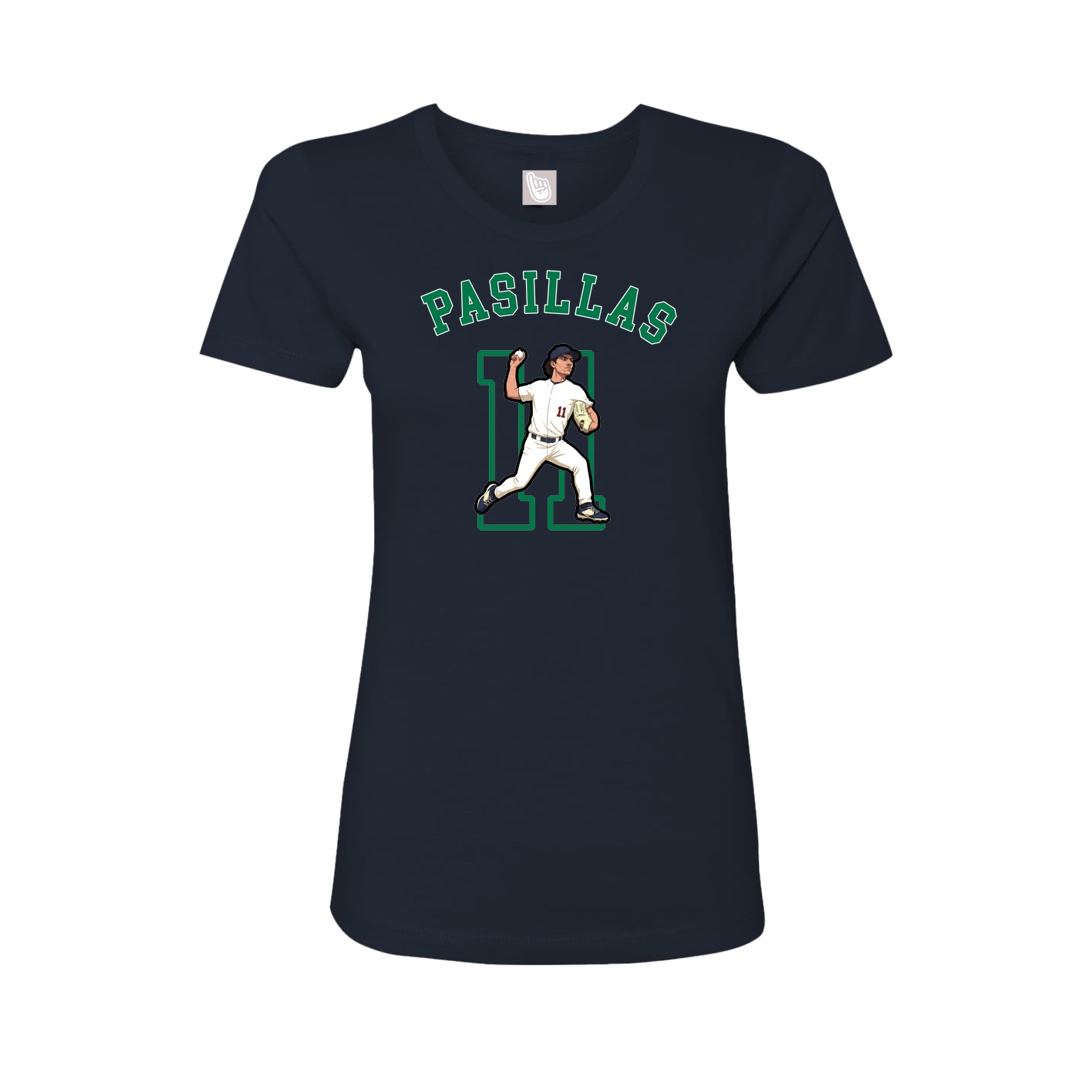 Fitted Women's Tee — Shirsey Arch in Navy