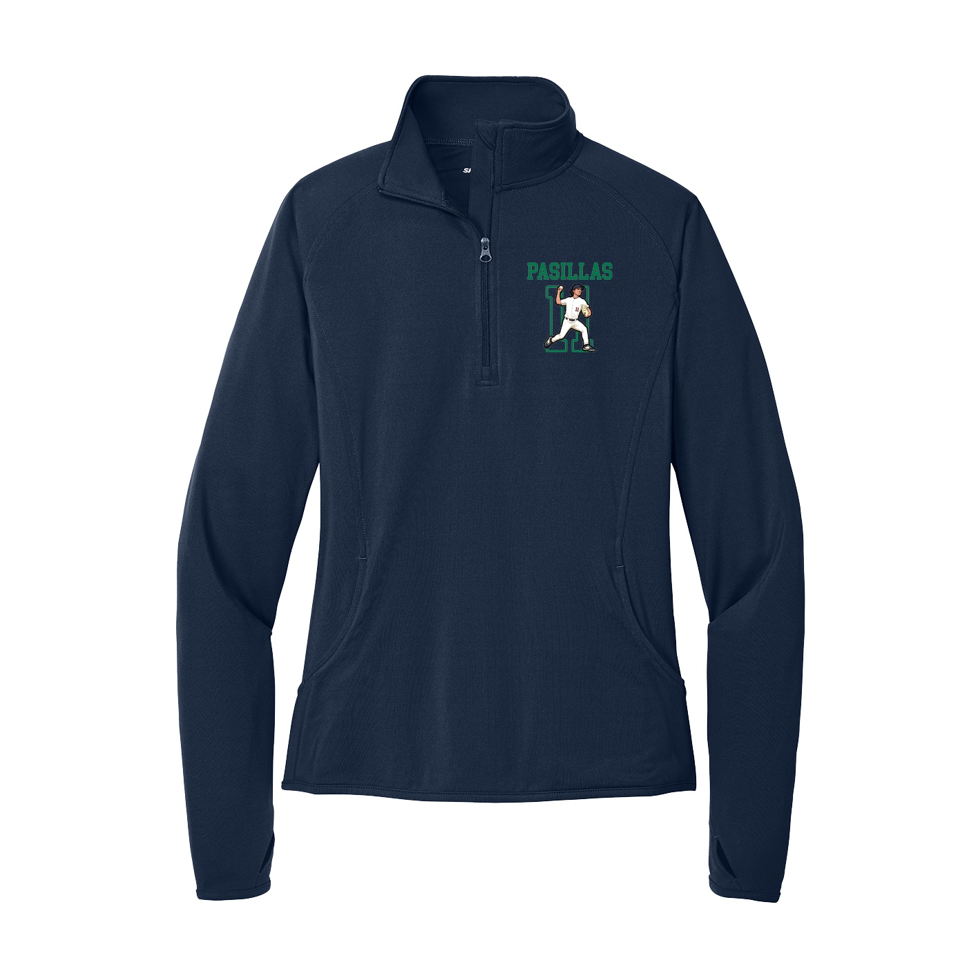 Women's Q-Zip Pullover — Shirsey in Navy