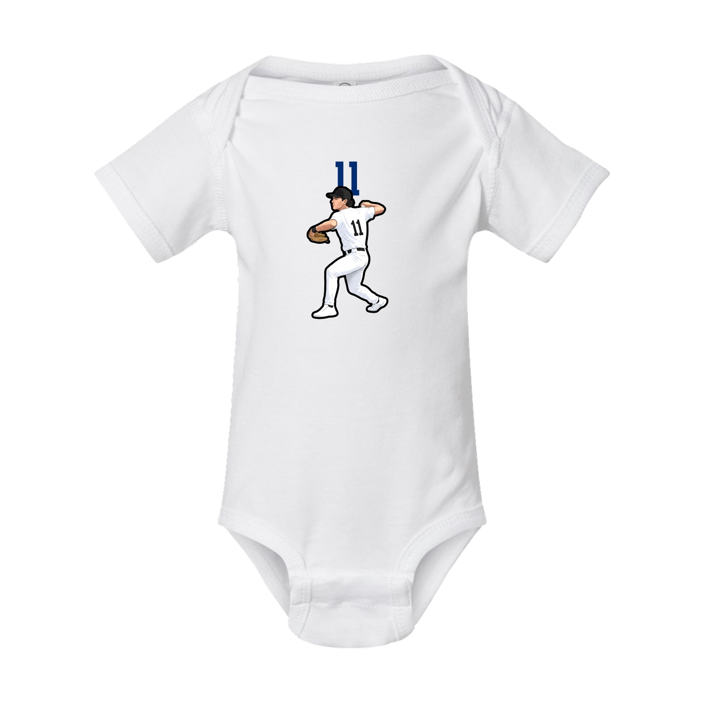 Baby Onesie — Number Top in White