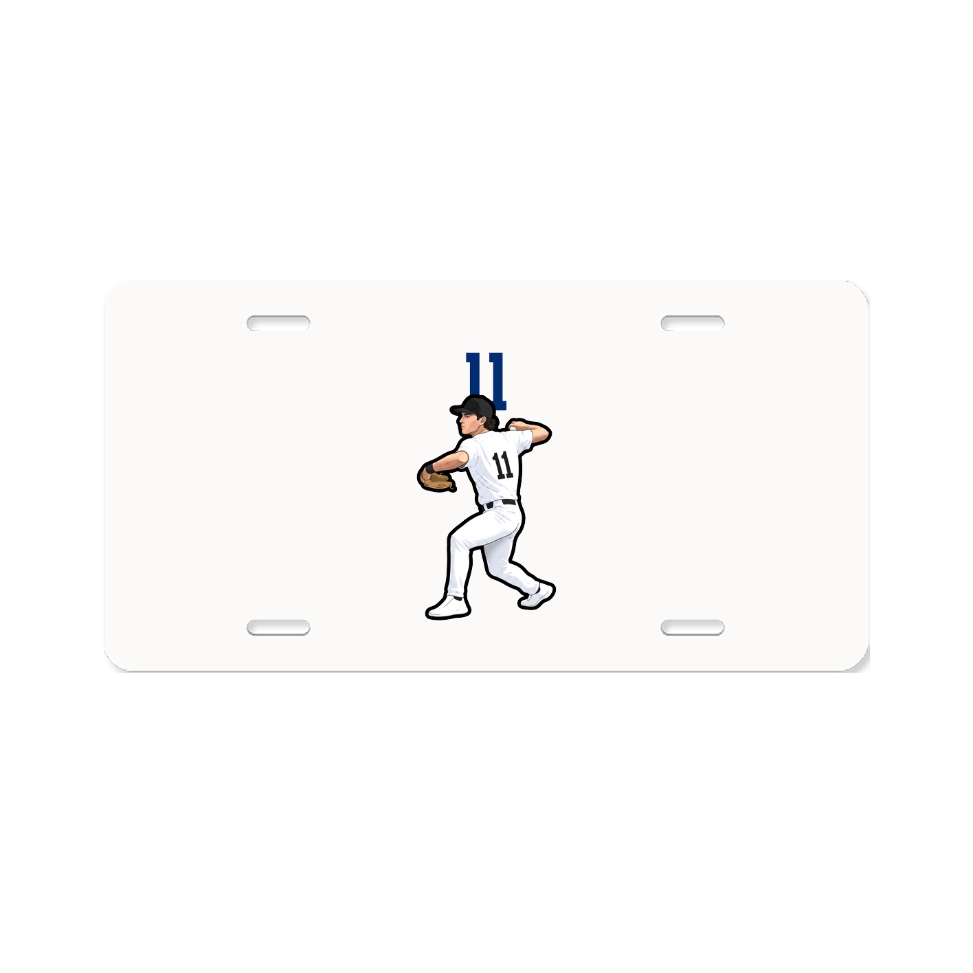 License Plate — Number Top in Classic