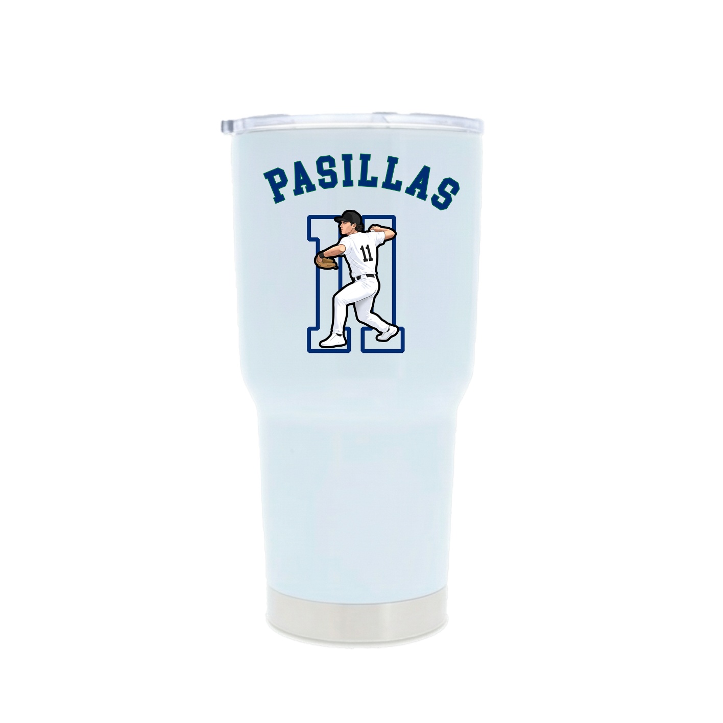 30oz Stainless Steel Tumbler — Shirsey Arch in White