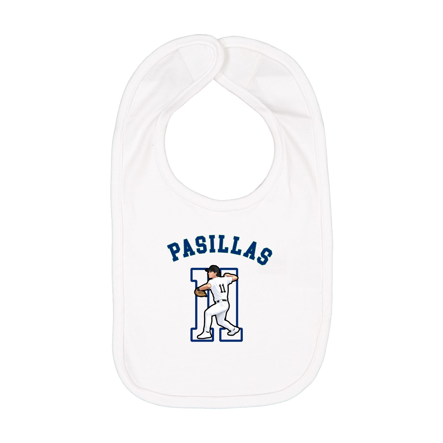 Infant Bib — Shirsey Arch in White