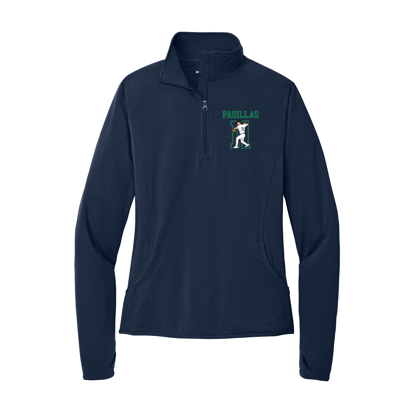 Women's Q-Zip Pullover — Shirsey in Navy