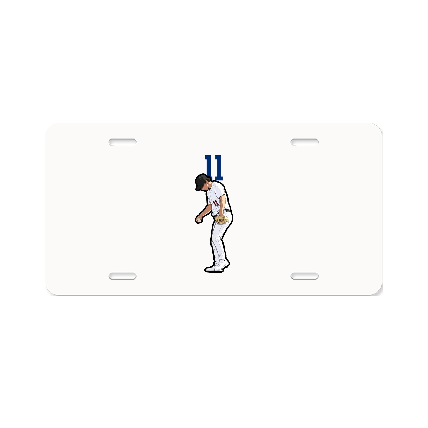 License Plate — Number Top in Classic