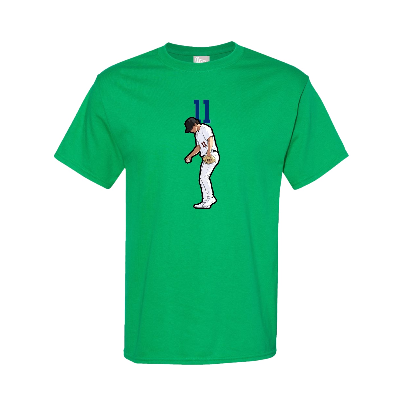 Youth Tee — Number Top in Green