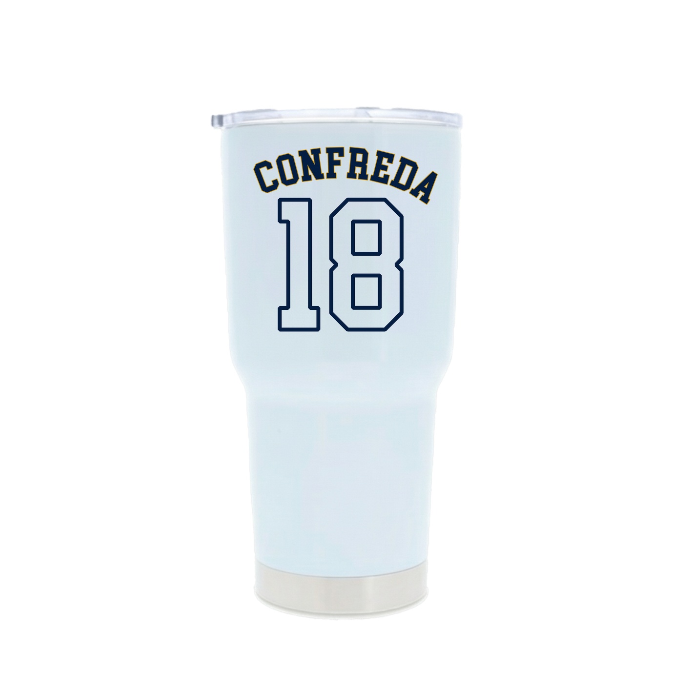 30oz Stainless Steel Tumbler — Shirsey Arch in White