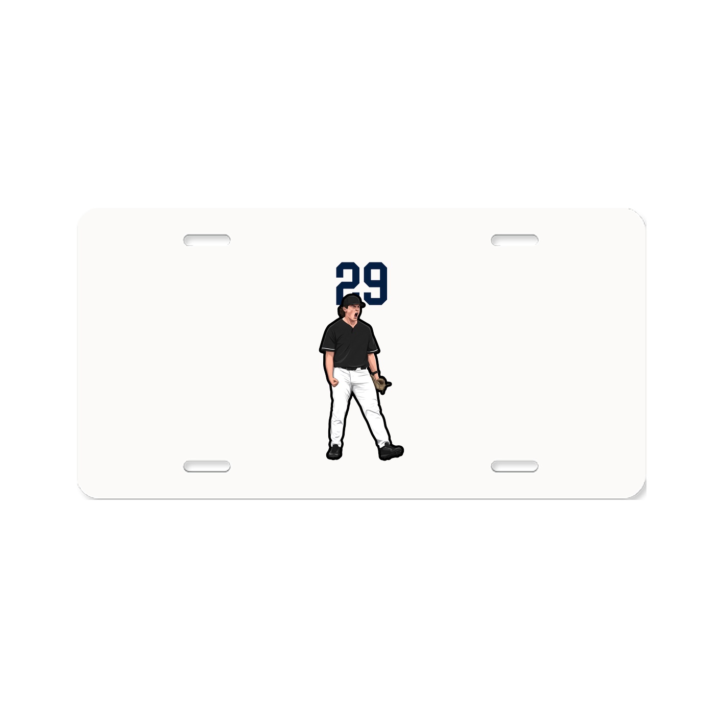 License Plate — Number Top in Classic