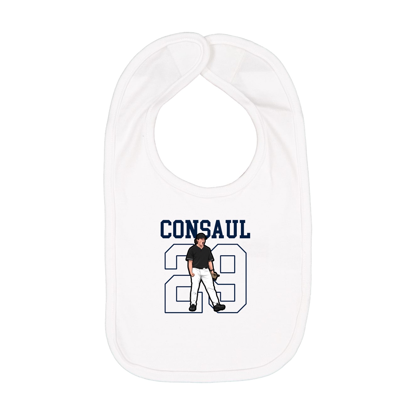 Infant Bib — Shirsey in White