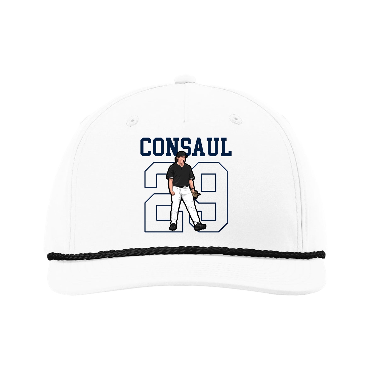Five-Panel Classic Rope Cap — Shirsey in White