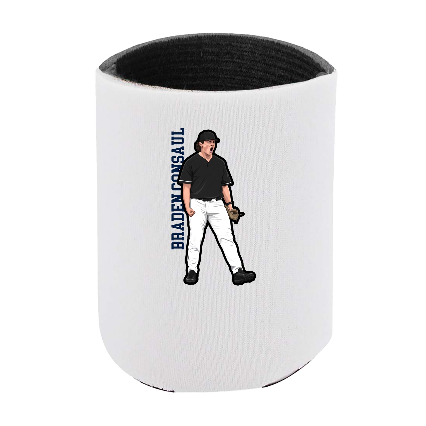 Can Holder — Name Vertical in White
