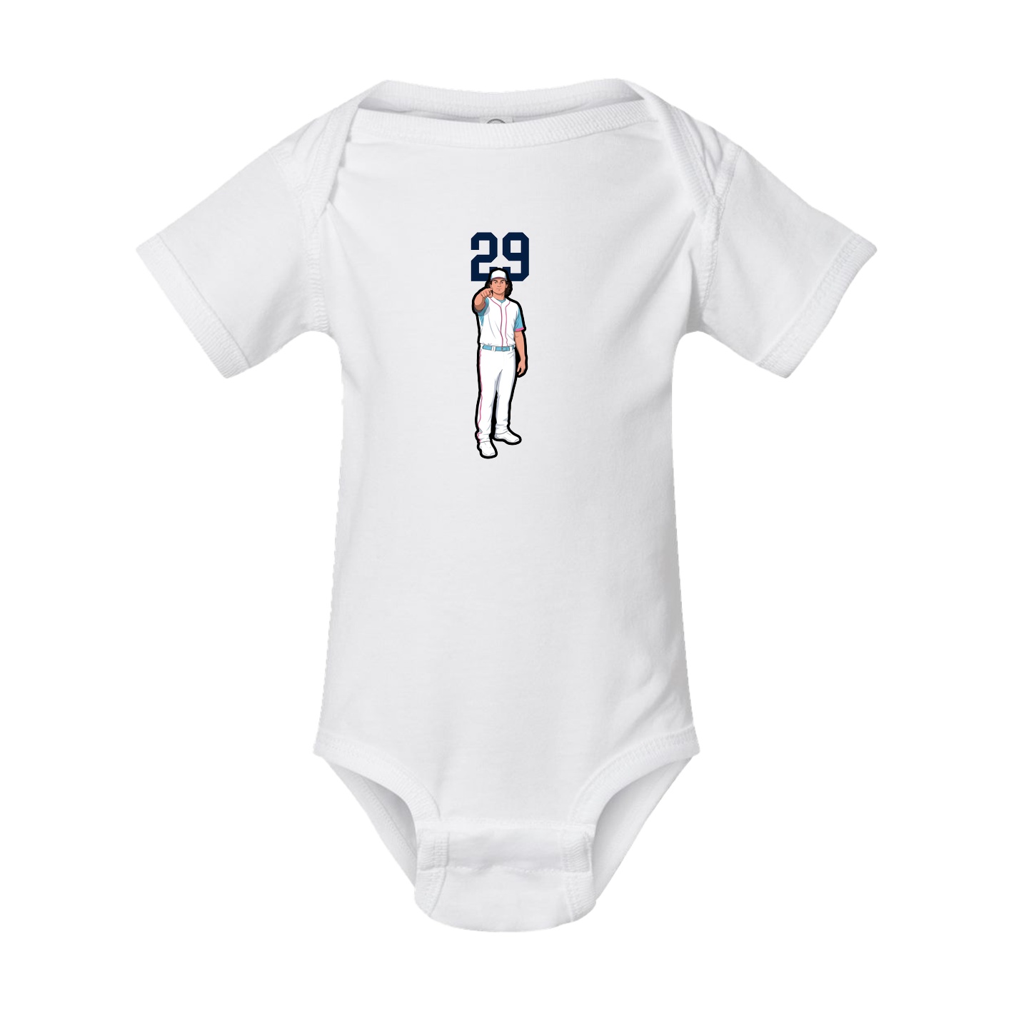 Baby Onesie — Number Top in White
