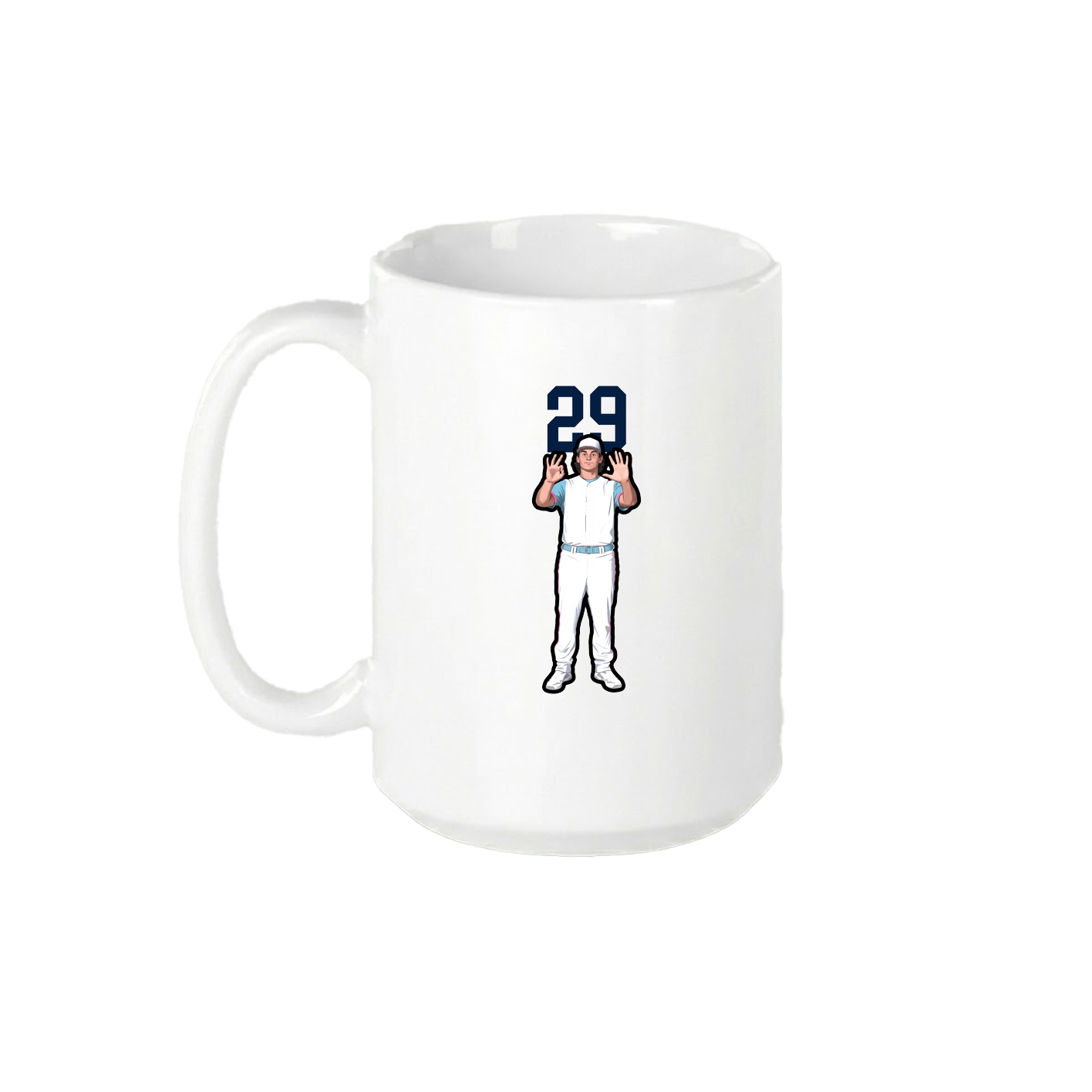15oz Coffee Mug — Number Top in White