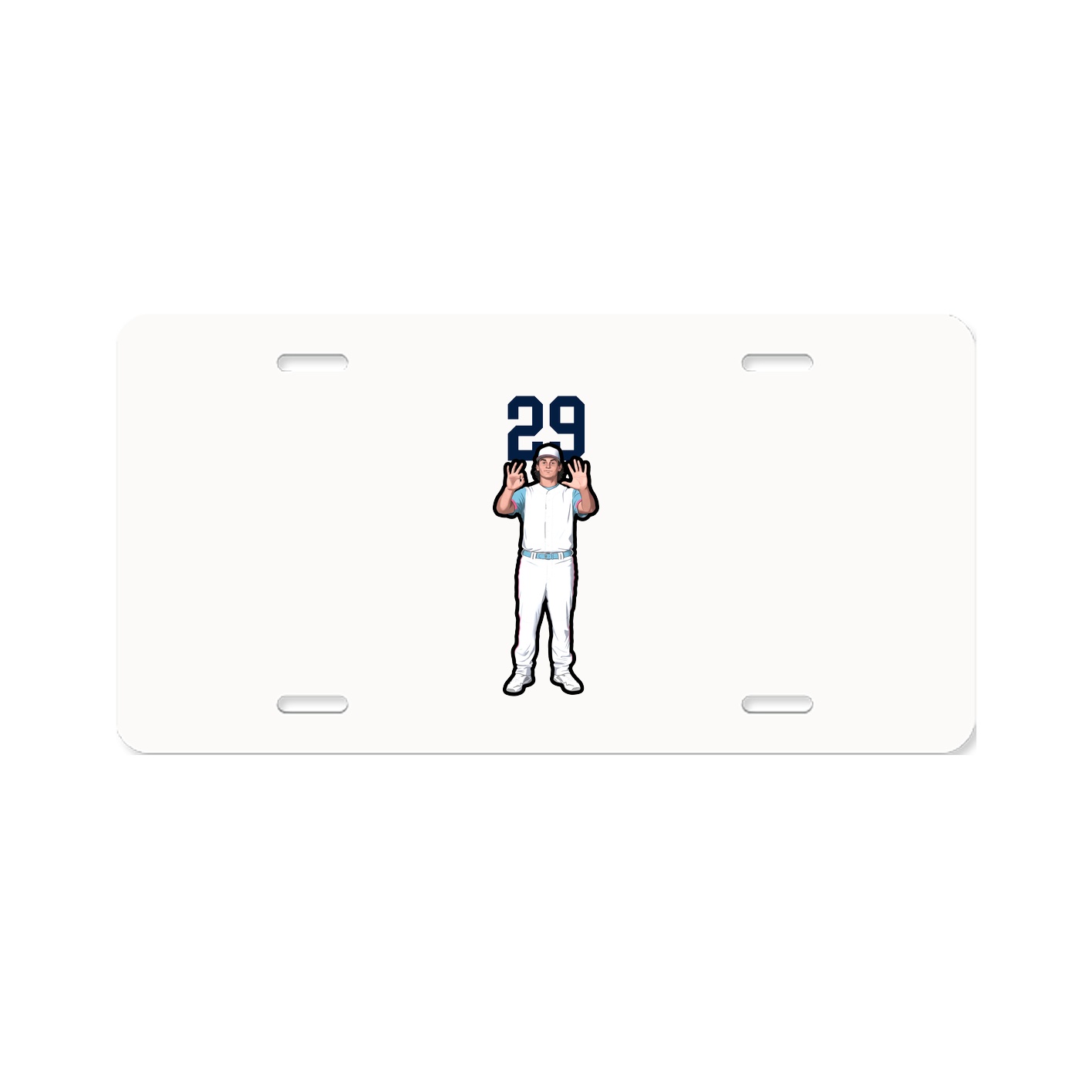 License Plate — Number Top in Classic