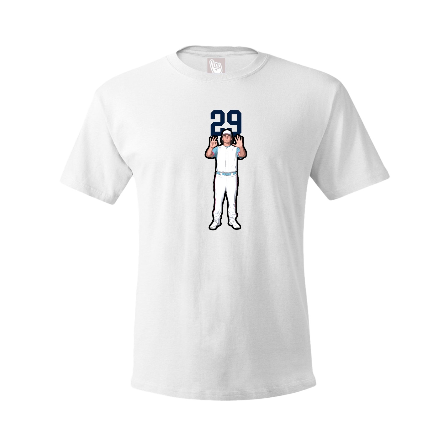 Youth Tee — Number Top in White