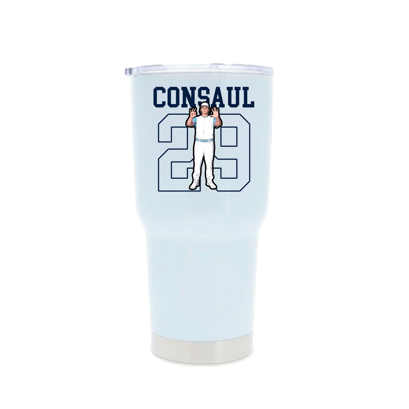 30oz Stainless Steel Tumbler — Shirsey in White