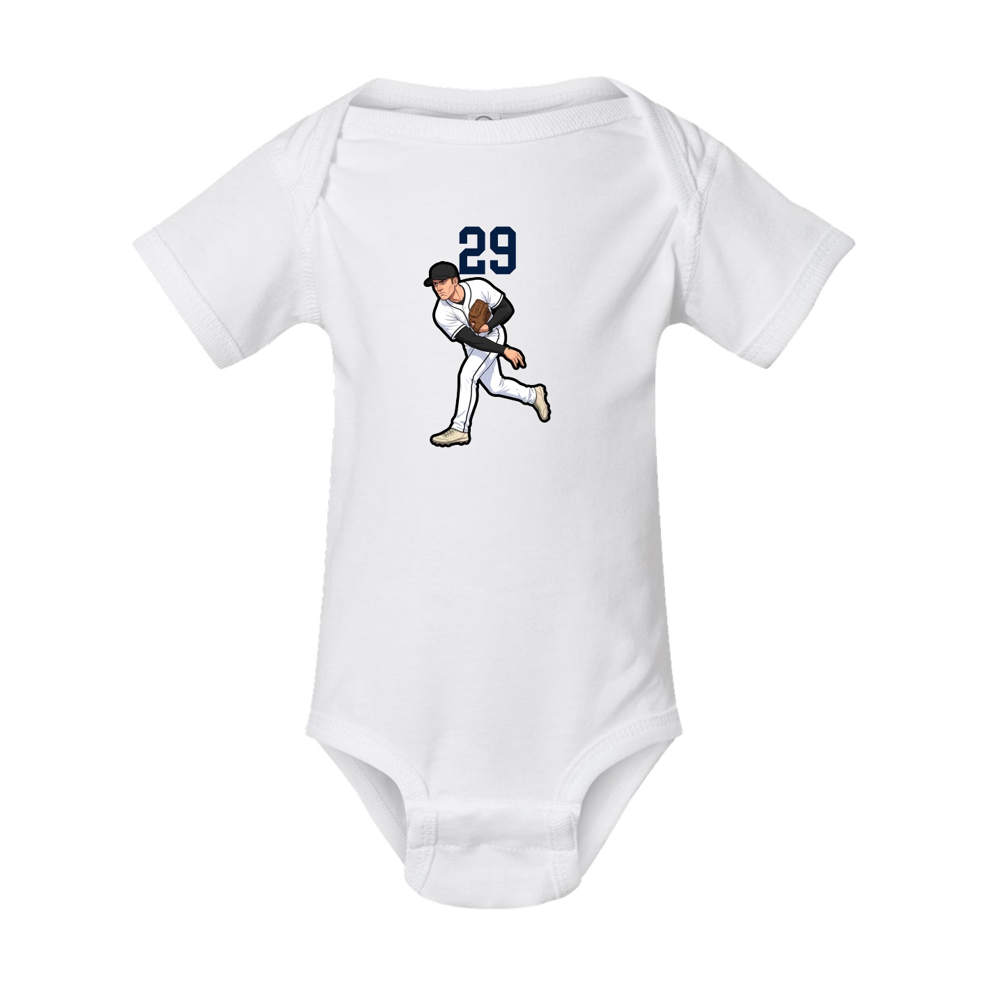 Baby Onesie — Number Top in White