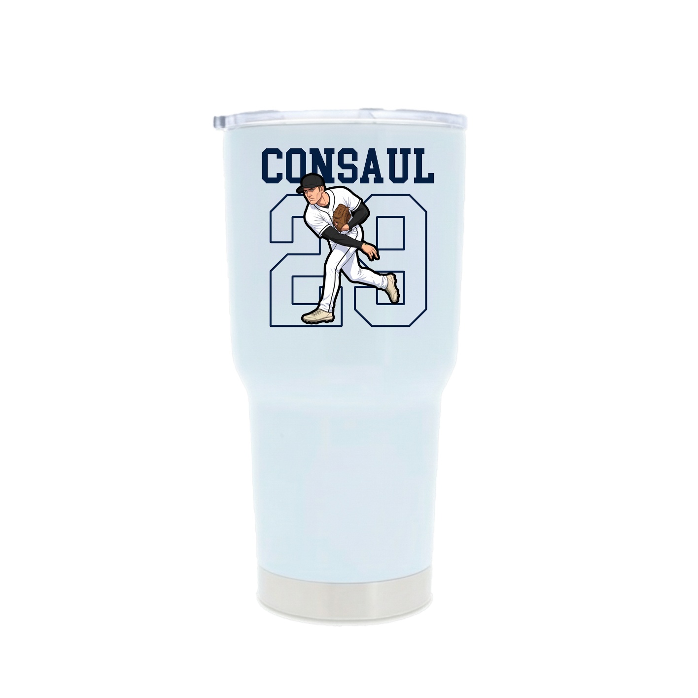 30oz Stainless Steel Tumbler — Shirsey in White