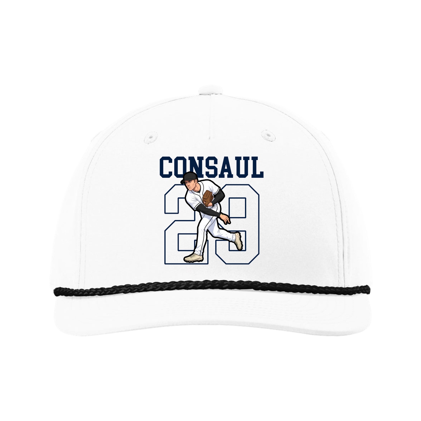 Five-Panel Classic Rope Cap — Shirsey in White