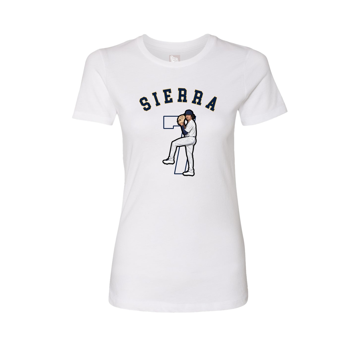 Fitted Women's Tee — Shirsey Arch in White