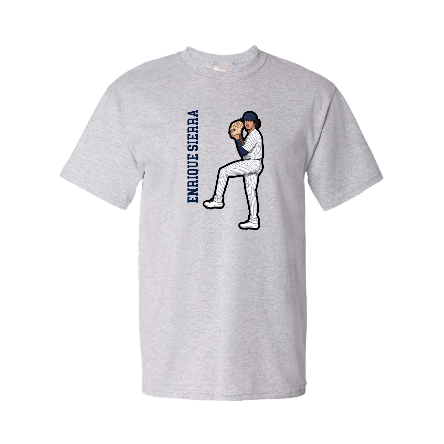 Tee — Name Vertical in Grey
