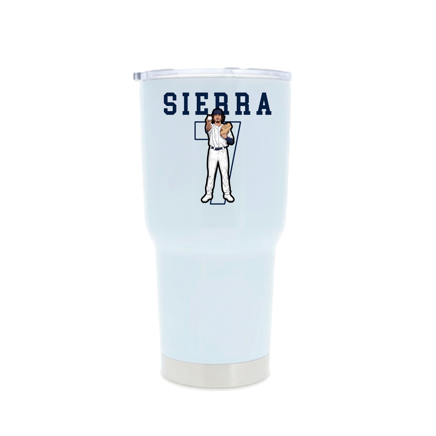 30oz Stainless Steel Tumbler — Shirsey in White