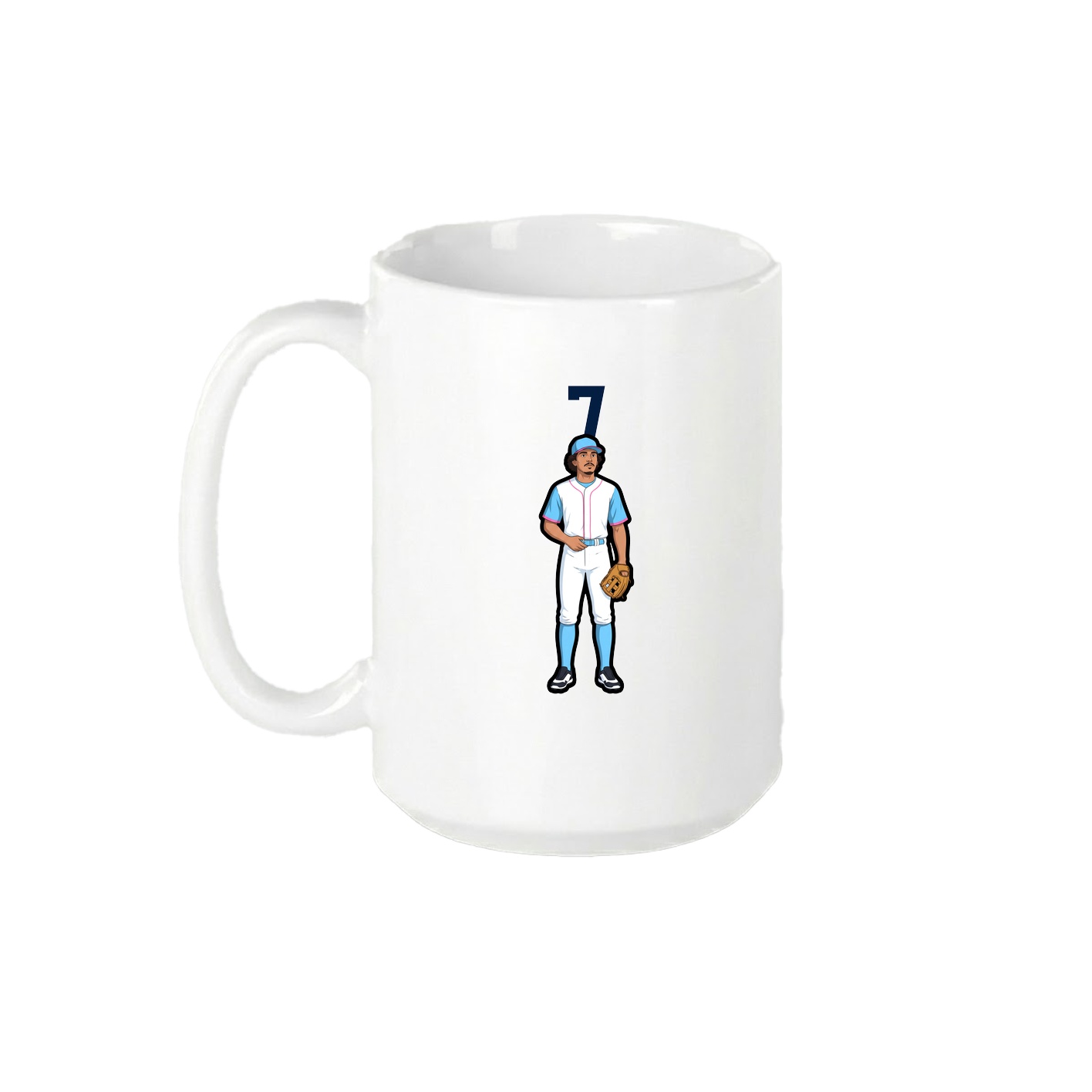 15oz Coffee Mug — Number Top in White