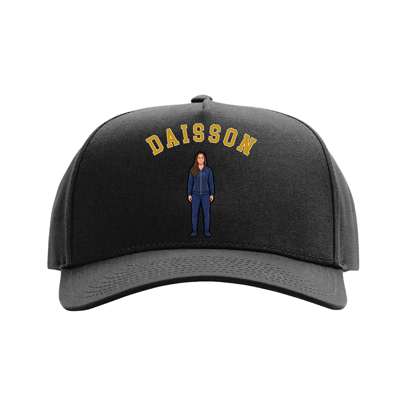 Full Fabric Five-Panel Champ Cap — Shirsey Arch in Black