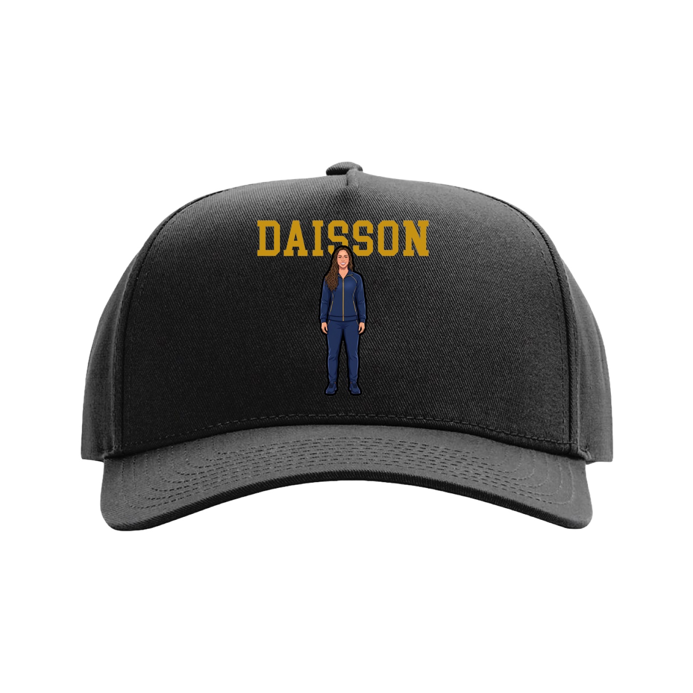 Full Fabric Five-Panel Champ Cap — Shirsey in Black