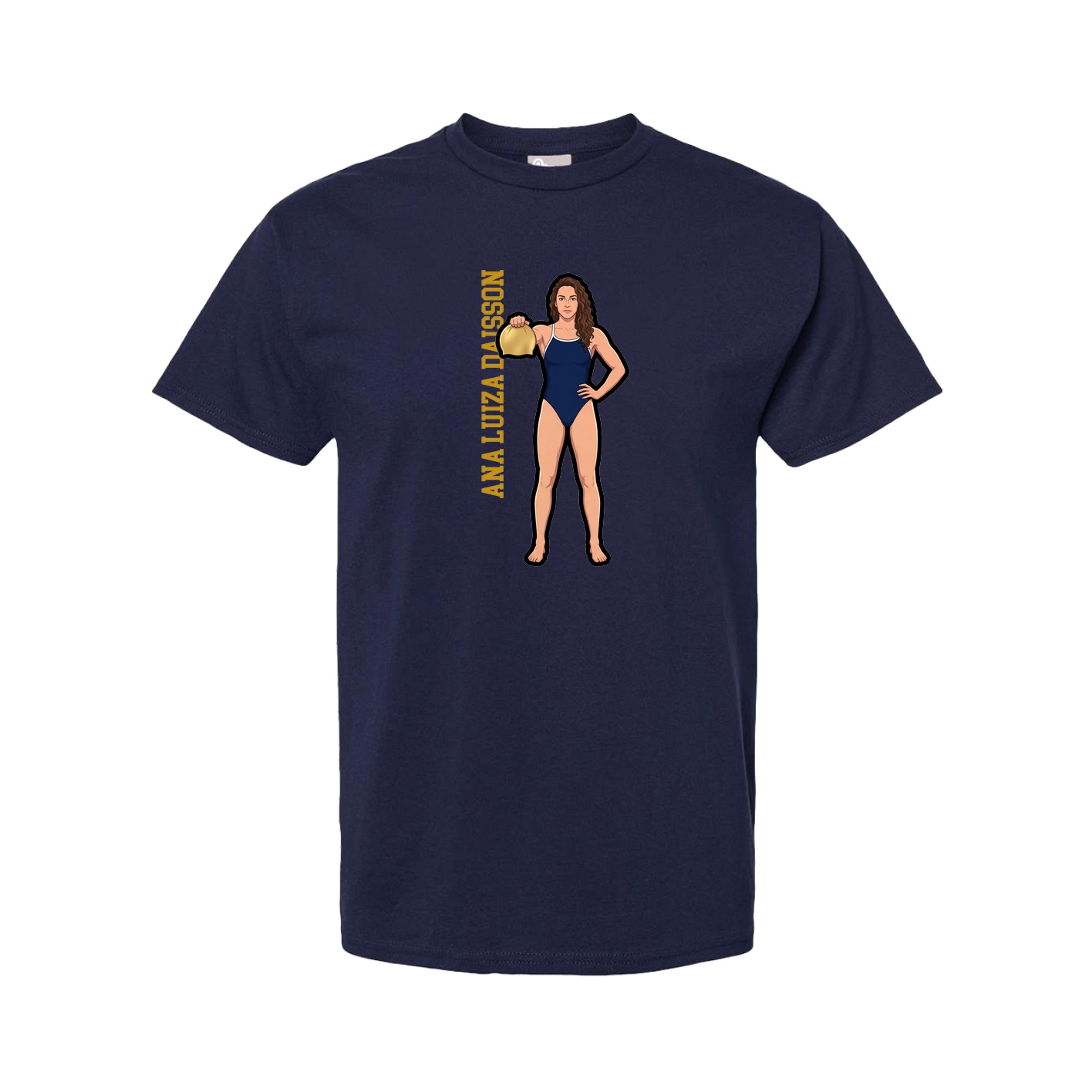 Tee — Name Vertical in Navy
