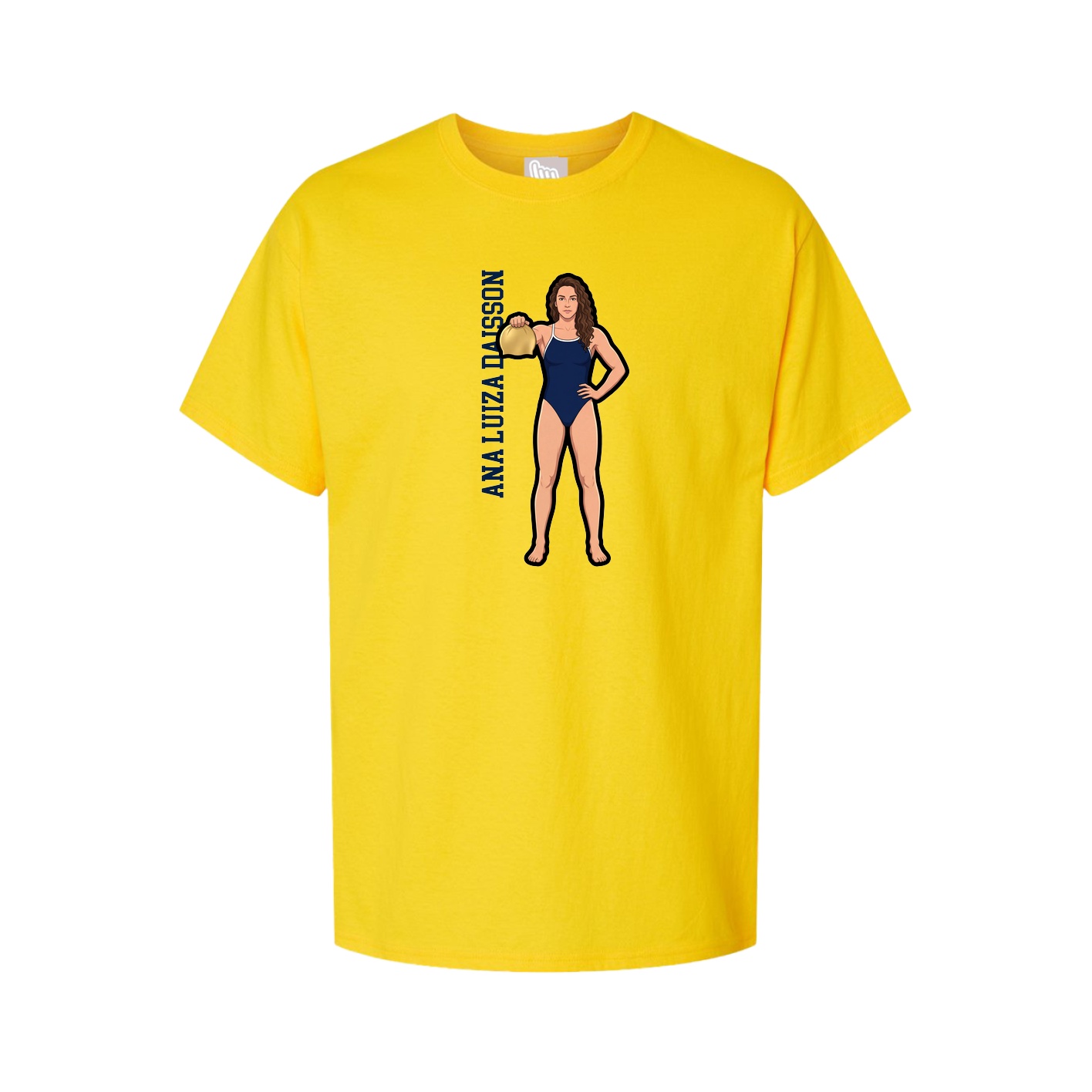 Youth Tee — Name Vertical in Gold