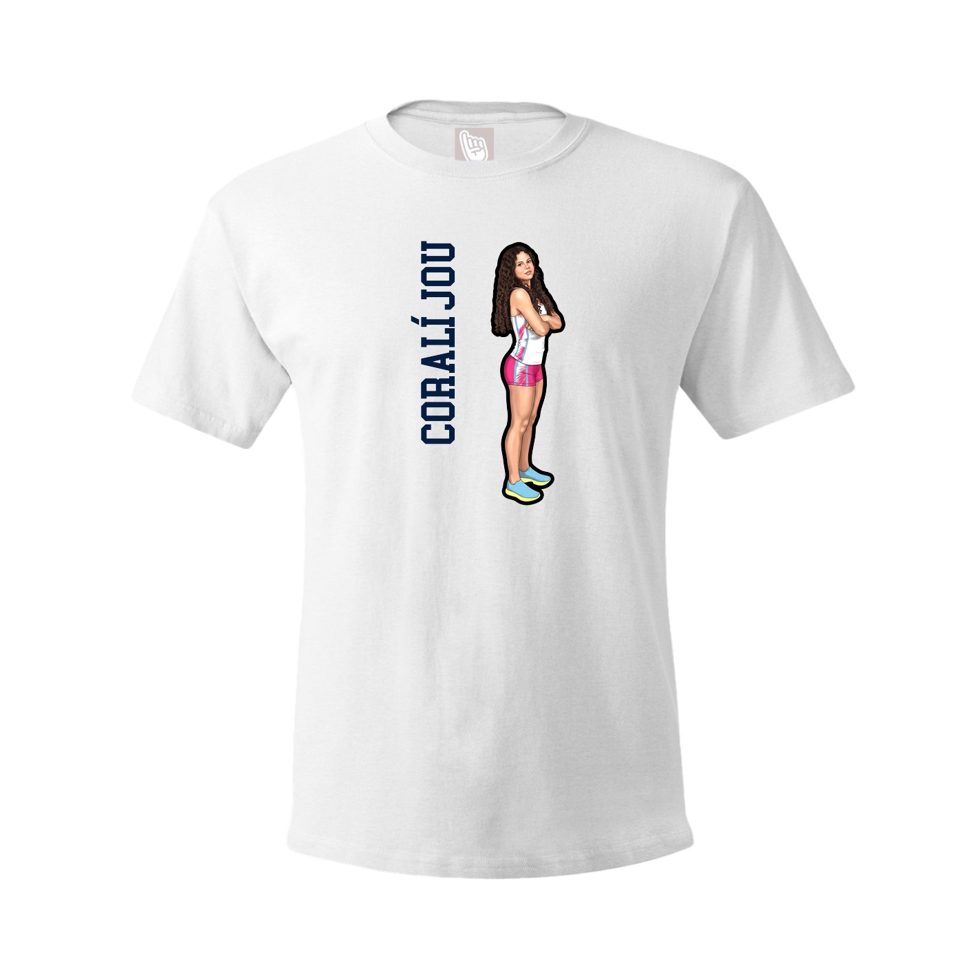 Youth Tee — Name Vertical in White