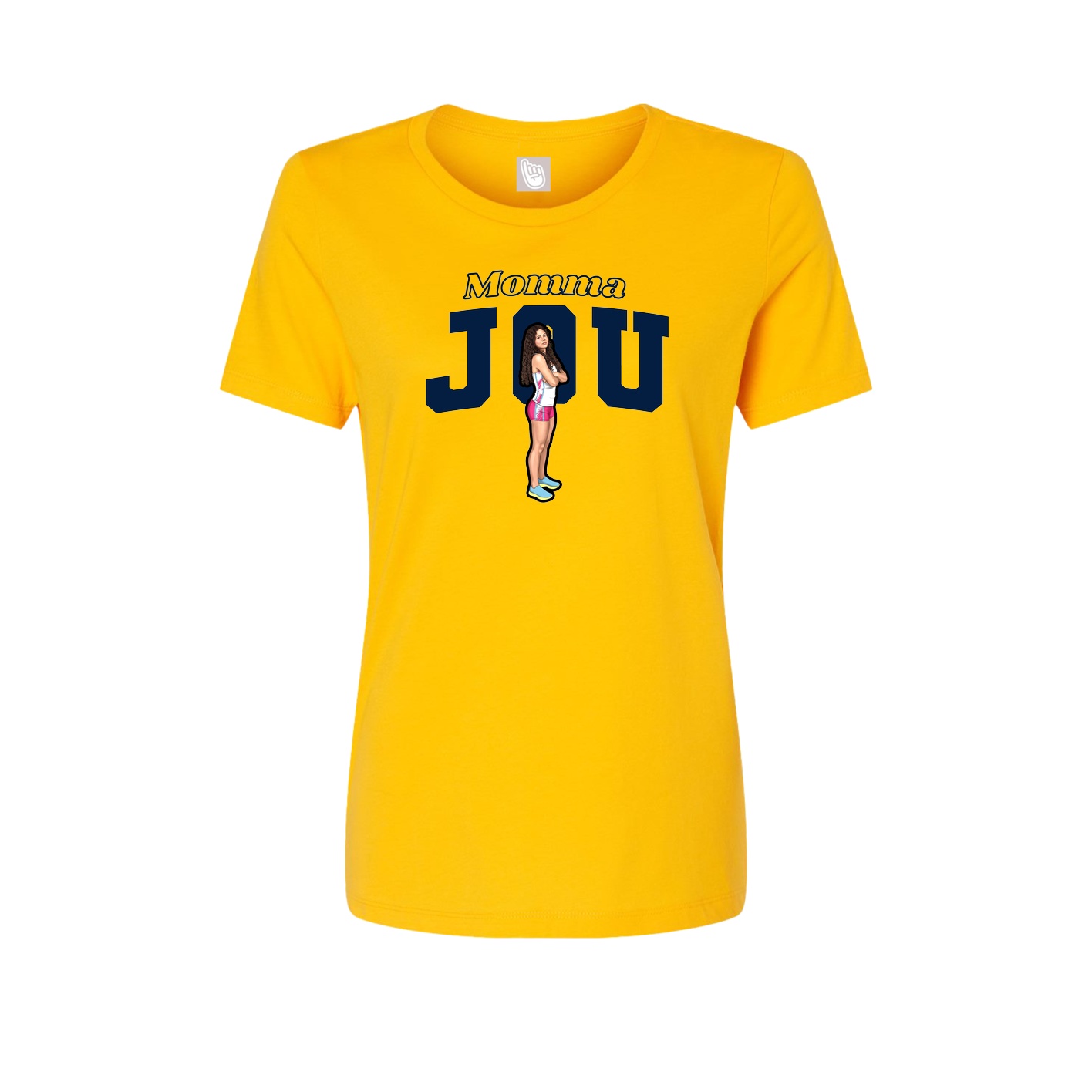Womens Tee — Mothers Day Block in Gold