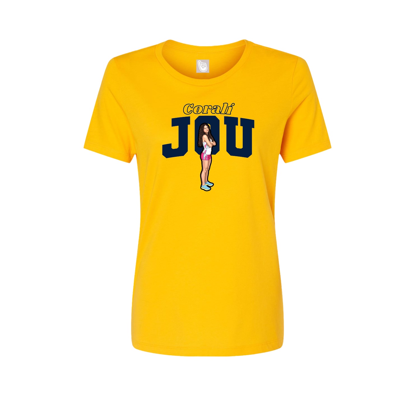 Womens Tee — Name Arch in Gold